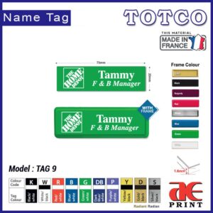 Engraved Name Tag TAG9 (73 x 20mm)