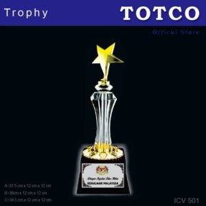 Exclusive Crystal Golden Trophy ICV 501