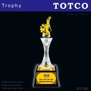 Exclusive Crystal Golden Trophy ICV 502
