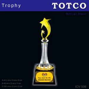 Exclusive Crystal Golden Trophy ICV 506