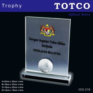 Exclusive Globe Plaque Award IDG 016