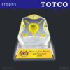 Golden Fusion Crystal Golf Plaque ICM 010