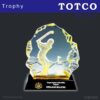 Golden Fusion Crystal Golf Plaque ICM 032