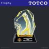 Golden Fusion Crystal Golf Plaque ICM 034