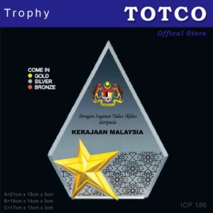 Metal Star Crystal Award ICP 186