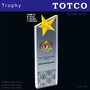 Metal Star Crystal Award ICP 187