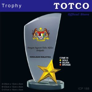 Metal Star Crystal Award ICP 188