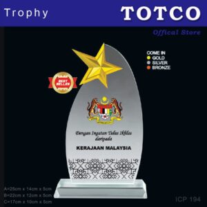 Metal Star Crystal Award ICP 194