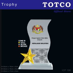 Metal Star Crystal Award ICP 196