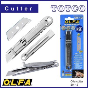 OLFA SK-12 Stainless Steel Self-Retracting Safety Cutter