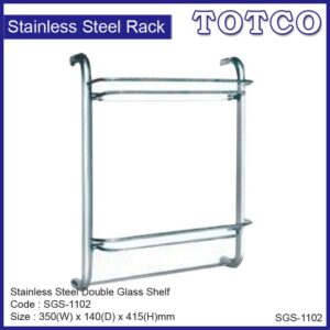 Stainless Steel Double Glass Shelf SGS-1102