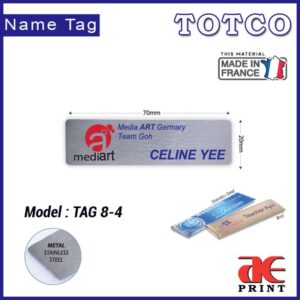 Stainless Steel Name Tag TAG8-4 (70 x 20mm)