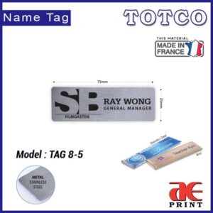 Stainless Steel Name Tag TAG8-5 (75 x 25mm)