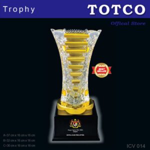 Elegant Golden Crystal Vase ICV 014