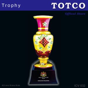 Elegant Golden Crystal Vase ICV 032