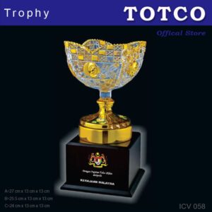 Elegant Golden Crystal Vase ICV 058
