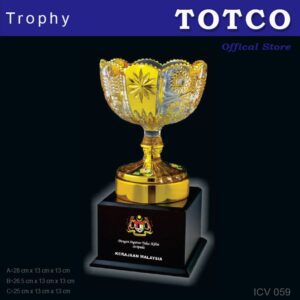 Elegant Golden Crystal Vase ICV 059