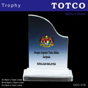 Exclusive Crystal Plaque OCC 016