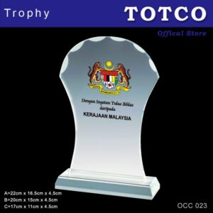 Exclusive Crystal Plaque OCC 023