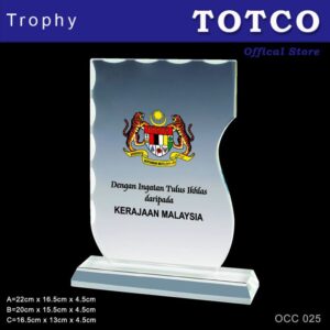 Exclusive Crystal Plaque OCC 025