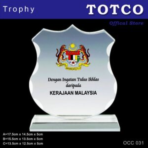 Exclusive Crystal Plaque OCC 031