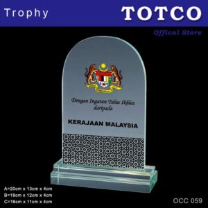 Exclusive Crystal Plaque OCC 059