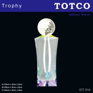 Exclusive Crystal Trophy with Globe ICT 014