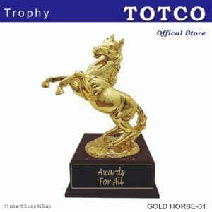 Resin Trophy GOLD HORSE-01