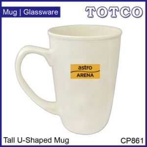 Ceramic Tall U Shaped Mug 340ml Cp861