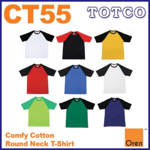 Oren Sport 100 Cotton Unisex Short Sleeve Raglan T Shirt Ct55 6