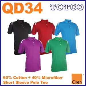 Oren Sport 60 Cotton 40 Microfibre Polo Collar Round Neck Jersey T Shirt Qd34 7
