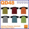 Oren Sport Cationic Polyester Interlock Unisex Short Sleeve Raglan Jersey T Shirt Qd48 6