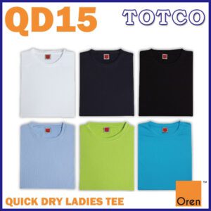 Oren Sport Female Ladies Cool Fit Round Neck Plain Microfiber Jersey Multi Color Qd15 7