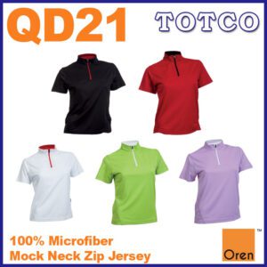 Oren Sport Female Quick Dry 100 Microfibre Mock Neck Zip Jersey Qd21 6