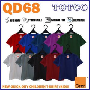 Oren Sport New Quick Dry Children T Shirt Kids Size Lightweight Microfiber Crew Neck T Shirt Qd68 7