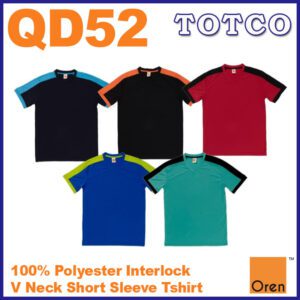 Oren Sport Polyester Interlock Unisex V Neck Jersey Tshirt Qd52 7
