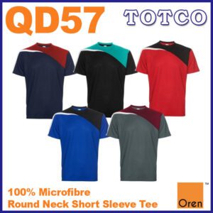 Oren Sport Qd57 100 Microfiber Jersey Quick Dry Fit Round Neck Short Sleeve T Shirt 6