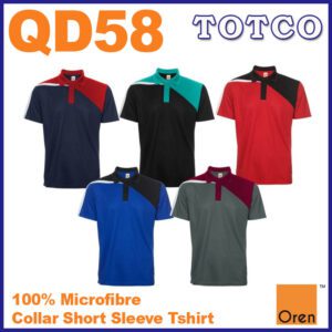 Oren Sport Qd58 100 Microfibre Quickdry Drifit Jersey Collar Short Sleeve Tshirt Unisex 5