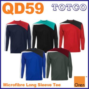 Oren Sport Qd59 100 Microfiber Jersey Quickdry Round Neck Long Sleeve Tshirt Unisex 6
