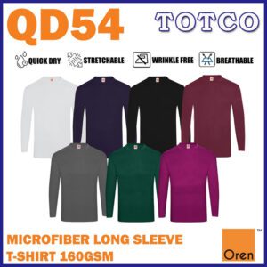 Oren Sport Unisex Long Sleeve Microfiber Polyester Quick Dry Jersey Training Plain T Shirt Baju Panjang Qd54 10