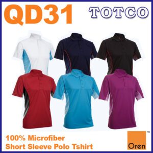 Oren Sport Unisex Plain Quick Dry Polo Collar T Shirt Jersey Microfiber Qd31 7