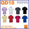 Oren Sport Unisex Quick Dry 100 Microfibre Mock Neck Zip Jersey Qd18 8