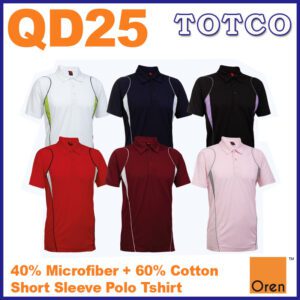 Oren Sport Unisex Quick Dry 60 Cotton 40 Microfibre Collar Jersey T Shirt Qd25 8
