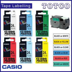 Casio 24mm Label Tape Cartridge 6 Colour Xr 24 7
