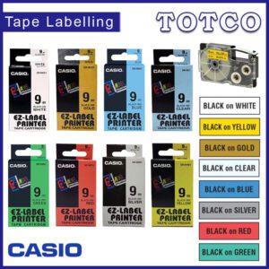 Casio 9mm Label Tape Cartridge 8 Colour Xr 9 8