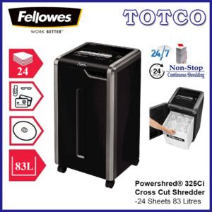 Fellowes Powershred 325ci Cross Cut Shredder 24 Sheets 83 Liters 4