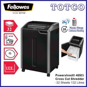 Fellowes Powershred 485ci Cross Cut Shredder 32 Sheets 132 Liters 4