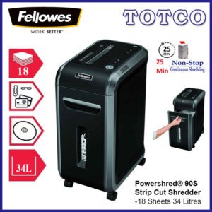 Fellowes Powershred 90s Strip Cut Shredder 18 Sheets 34 Liters 2
