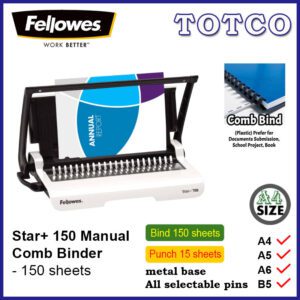 Fellowes Star 150 Manual Binding Machine Light Duty 6