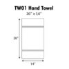 Oren Sport 14 X 26 100 Cotton Hand Towel 6 Colors Tw01 2